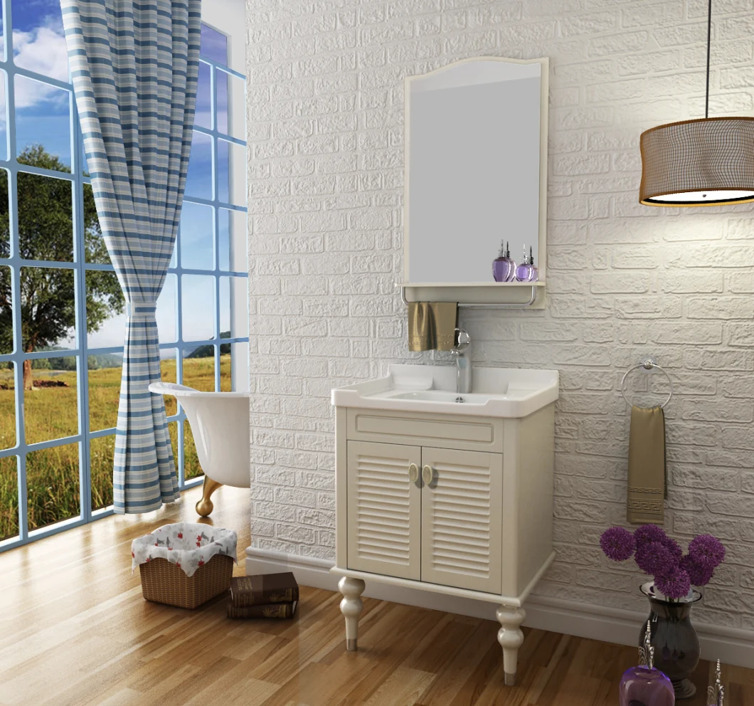 Rural Wall Floor Mounted PVC MDF Storage Toilet Bathroom Vanity