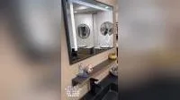 Espelho de banho de hotel de parede com LED especial irregular irregular sem cobre